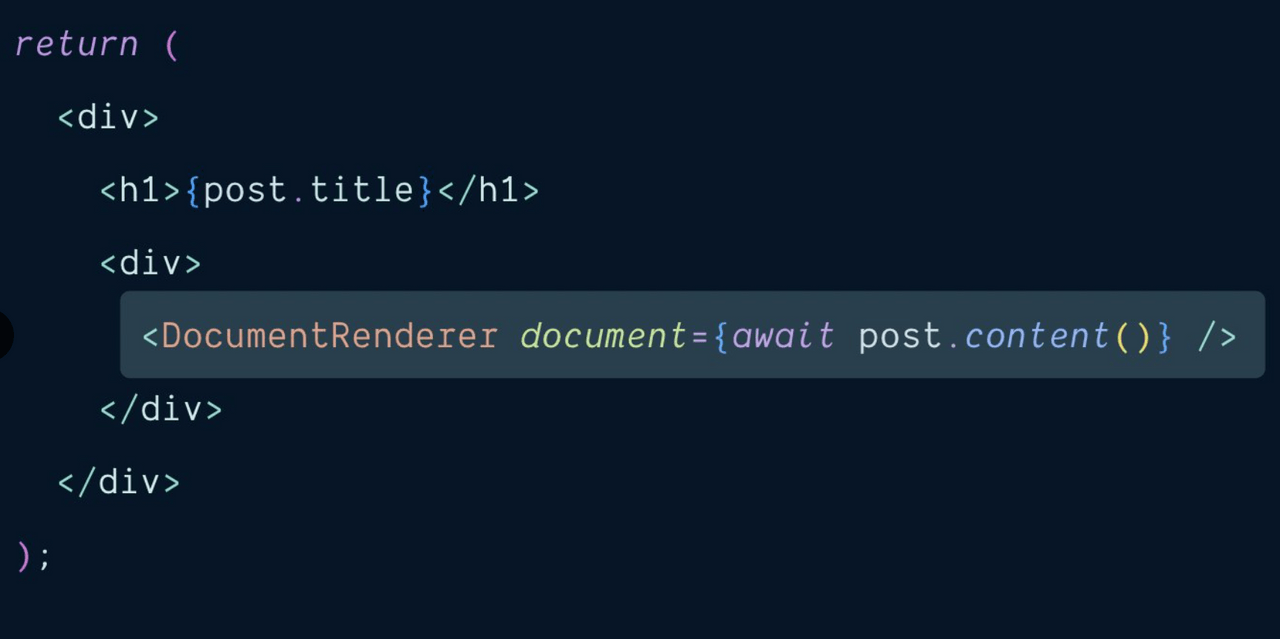 Renderer API code snippet